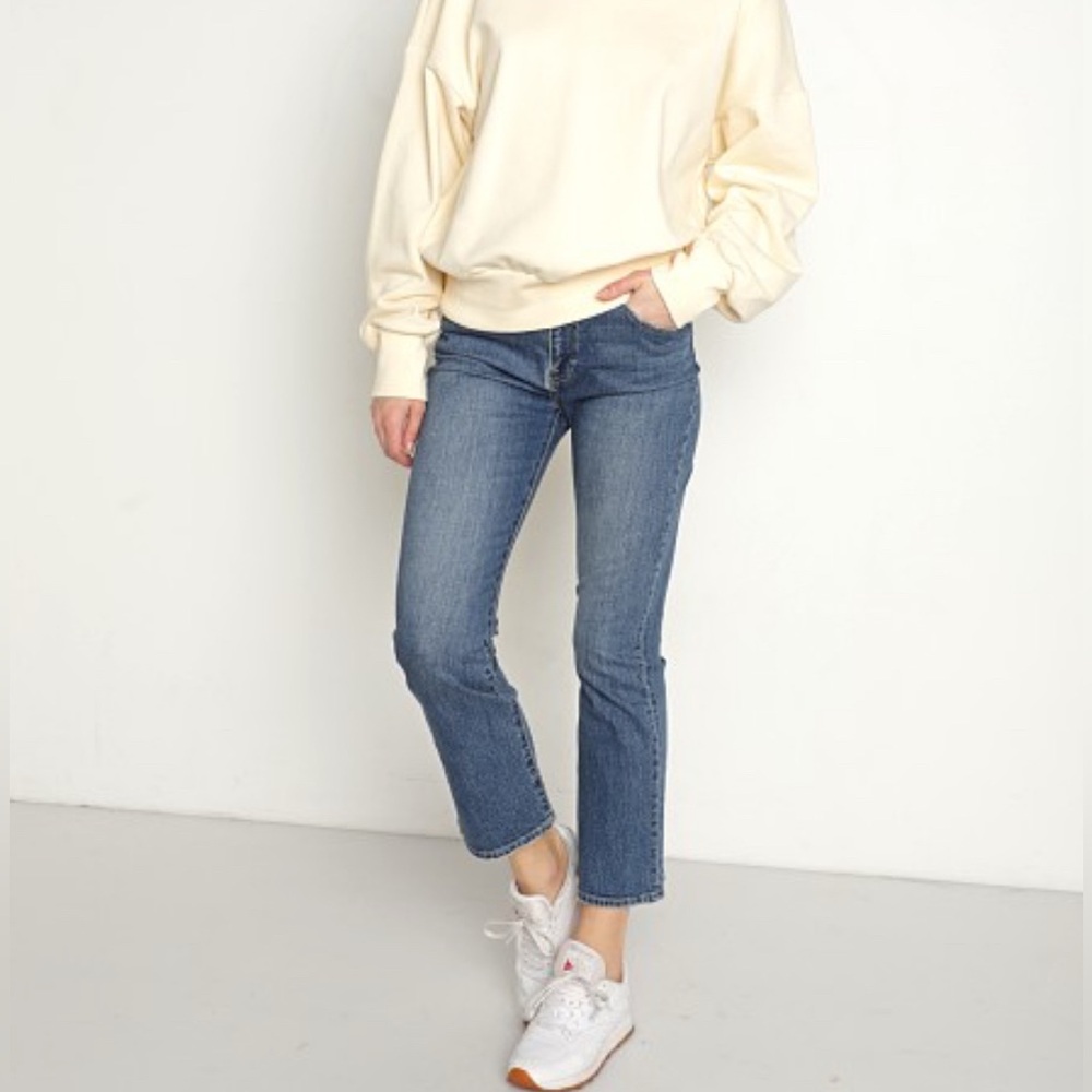 Pistola Jeans Lennon High Rise Crop Size 28 Organic Cotton Blend